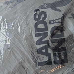 Lands End  Long Sleeve Textured Pique Funnel Neck Tunic Black L